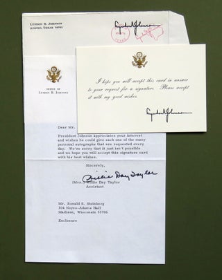 Item #1615 Autopen Note Signed. Lyndon Johnson