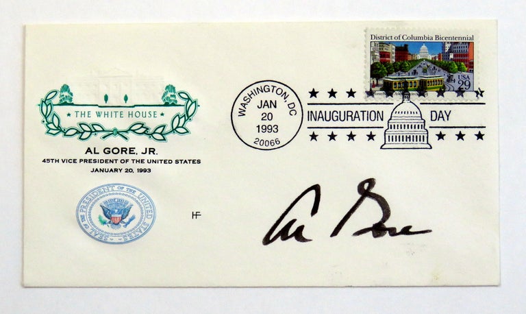 Item #163 Autograph on Inaugural Postcard. Al Gore.