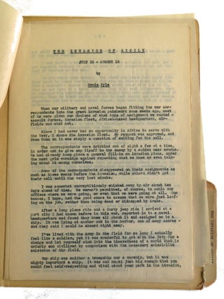 Extensive Archive of Ernie Pyle's Personally Owned Photographs and Ephemera; More Than 80 Books, Pamphlets, Photographic Groupings, and Multiple Signed Items