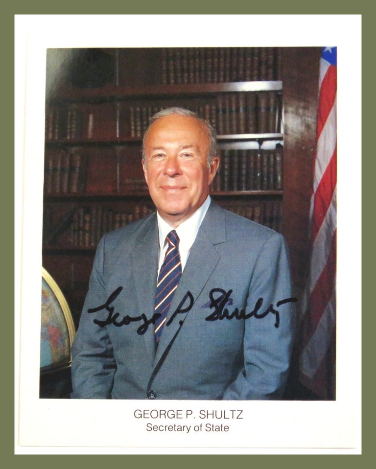 Item #170 Photograph Signed. George P. Shultz.