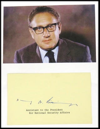 Item #1703 Autographed Card. Henry Kissinger