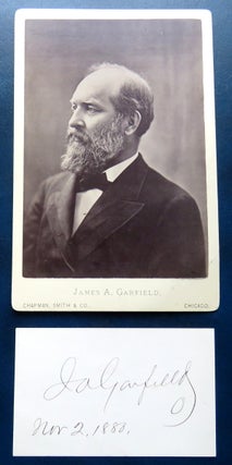 Item #1704 Autograph Courtesy Card. J. A. Garfield, James Abram