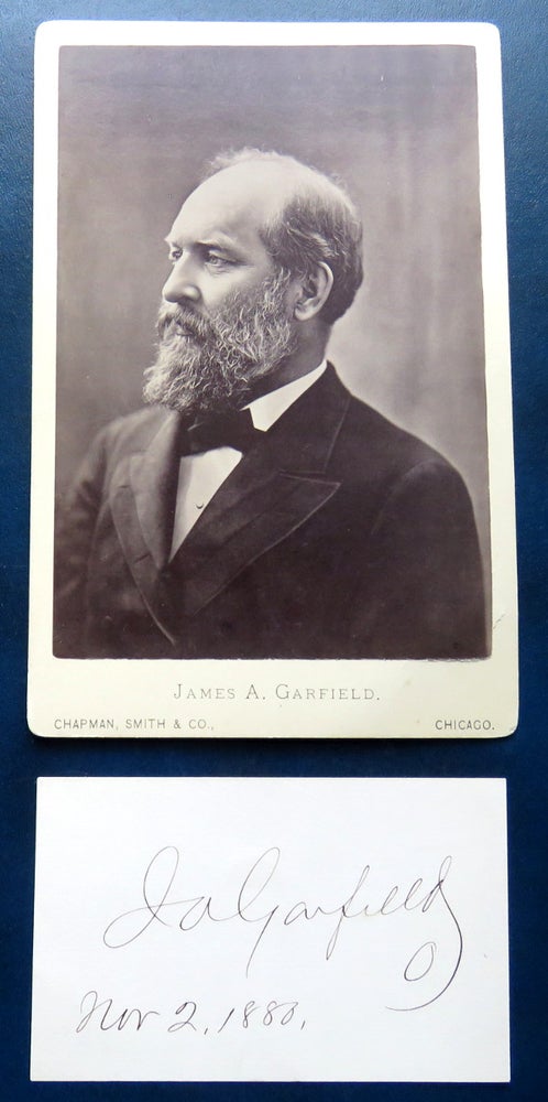 Item #1704 Autograph Courtesy Card. J. A. Garfield, James Abram.