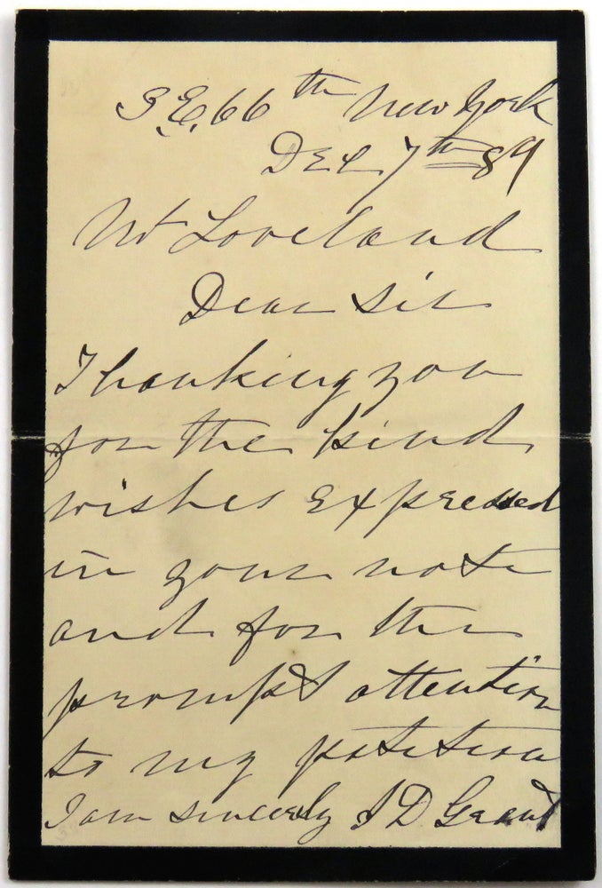 Item #193 Autograph Letter Signed. Julia D. Grant.