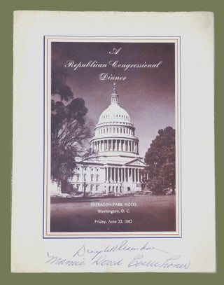 Item #1984 Dual Signed 1962 Republican Congressional Dinner Program. Dwight D. Eisenhower, Mamie...