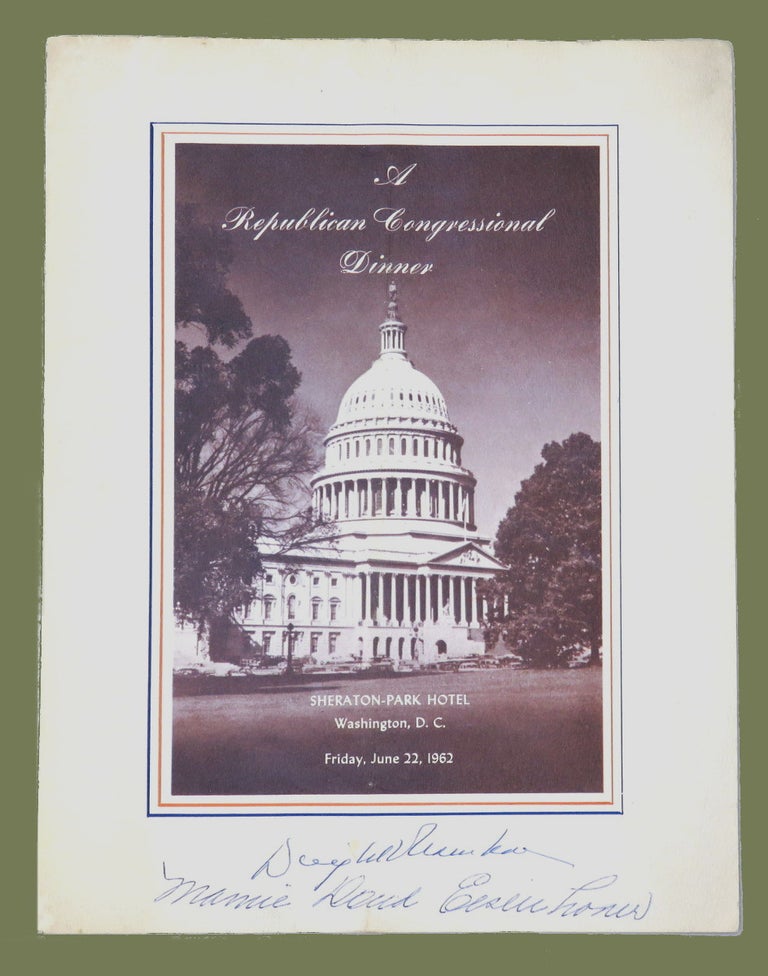 Item #1984 Dual Signed 1962 Republican Congressional Dinner Program. Dwight D. Eisenhower, Mamie Doud.