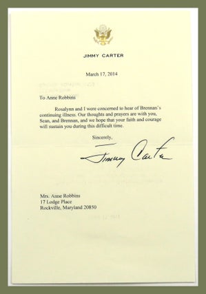 Item #214 TLS plus associated ephemera. Jimmy Carter