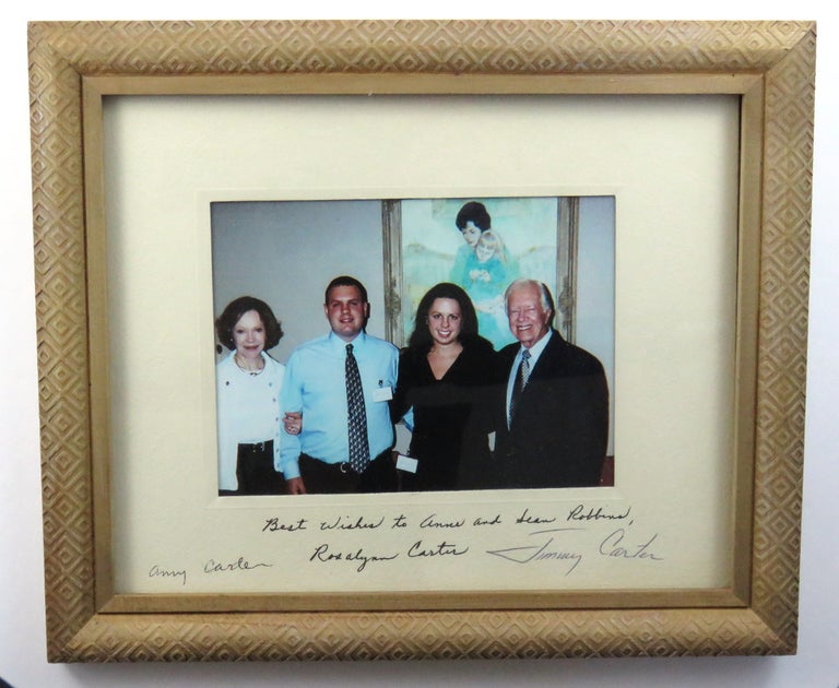 Item #216 Color Photograph Signed. Jimmy Carter, Rosalynn, Amy Carter.