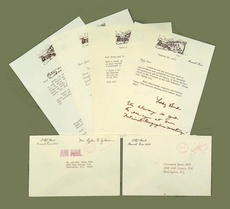 Item #2304 Four ALS With Annotation; Addressed to James and Patsy Webb. Lady Bird Johnson.