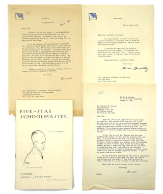 Three (3) Typed Letters Signed; TLS To His Book Editor. Omar Bradley.