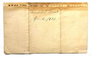 Holographic Letter; Addressed to The Society of the Friendly Sons of St. Patrick