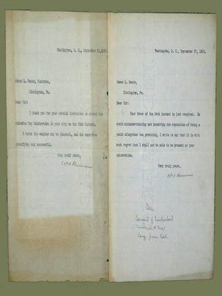Item #2674 Two Typed Letters Signed. W. S. Rosencrans, William Strake