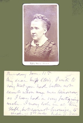 Autograph Note Signed (ANS. Julia Ward Howe.
