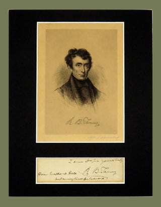 Item #3094 Manuscript Letter Salutation and Signature to Willard Hall; Includes a Print Signed by...