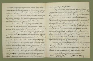 Item #3109 Autograph Letter Signed (ALS); Acknowledging His Tenure at the Smithsonian. Joseph Henry