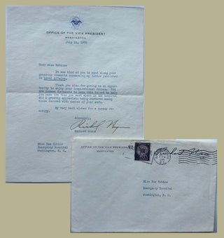 Item #3147 Typed Letter Signed (TLS). Richard Nixon