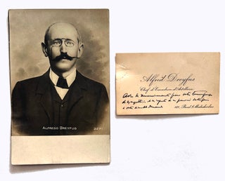 Item #3285 Manuscript Note on His Calling Card. Alfred Dreyfus