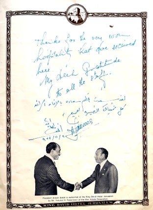 Item #3294 The Jerusalem Post, Souvenir Album; Sadat In Jerusalem. Anwar Sadat