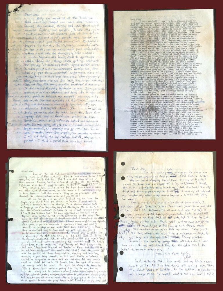 Item #3306 Four [4] Letters with Mailing Envelopes and Ephemera; An Extensive, near complete archive of published material and associated ephemera. William Seward III Burroughs.