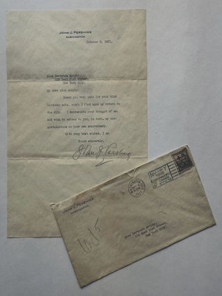 Item #3340 Typed Note Signed (TNS). John J. Pershing