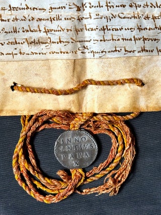 Papal Bull with Lead Seal and Chord; Grant of Ecclesiastical Benefice