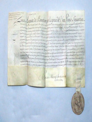 Item #3442 Military Commission Appoint as Coastal Artillery Commander. Louis Auguste de Bourbon