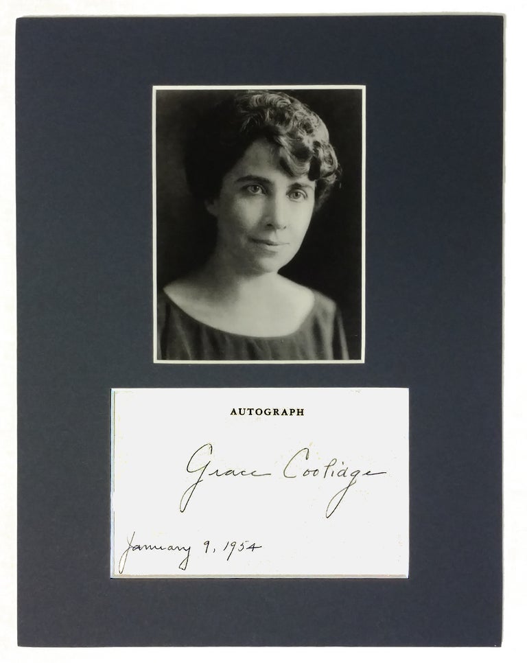 Item #581 Autographed Card. Grace Coolidge.